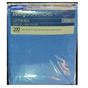 Living Quarters Full Sheet Set New In Package 200 Thread Count Bedroom Linens
